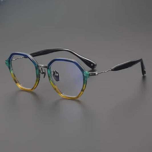 Unisex Polygon Full Rim Titanium Prescription Glasses 892505 — view 1 | Rx Spectacle