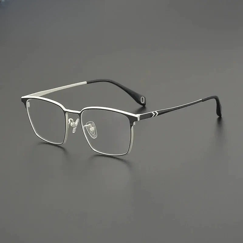 Women's Square Full Rim Titanium Flat Top Prescription Glasses G85856 — view 8 | Rx Spectacle