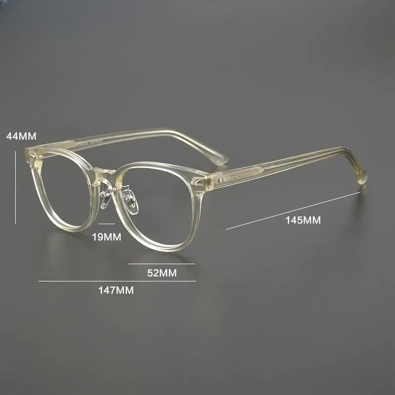 Unisex Round Full Rim Acetate Prescription Glasses Gxyj1042 — view 7 | Rx Spectacle