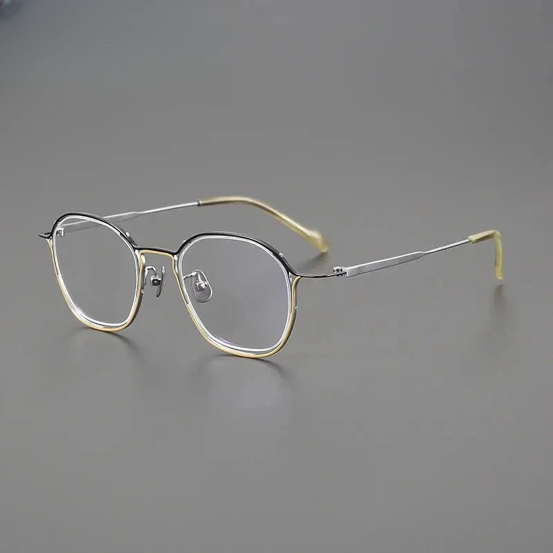 Unisex Square Full Rim Titanium Prescription Glasses Gxyj1562 — view 5 | Rx Spectacle