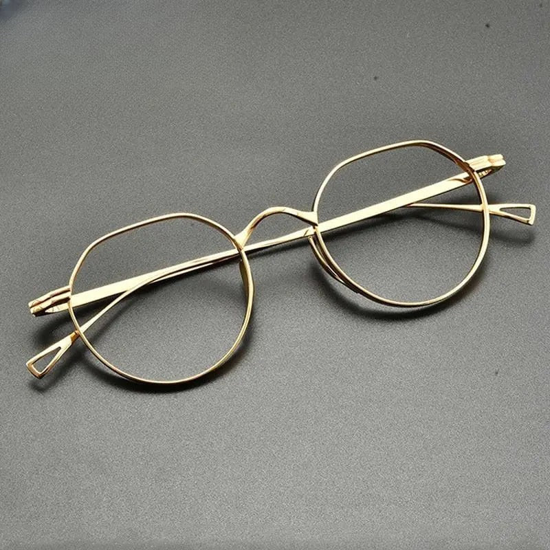 Unisex Oval Full Rim Titanium Prescription Glasses Gxyj832 — view 6 | Rx Spectacle