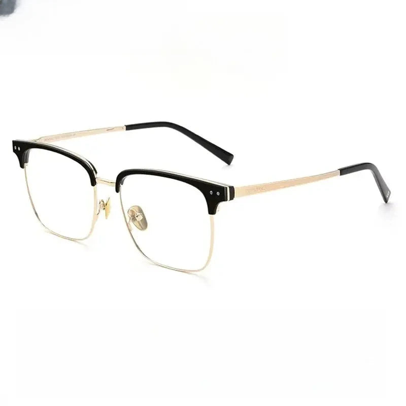 Unisex Square Full Rim Titanium Oversized Prescription Glasses 881036 — view 7 | Rx Spectacle