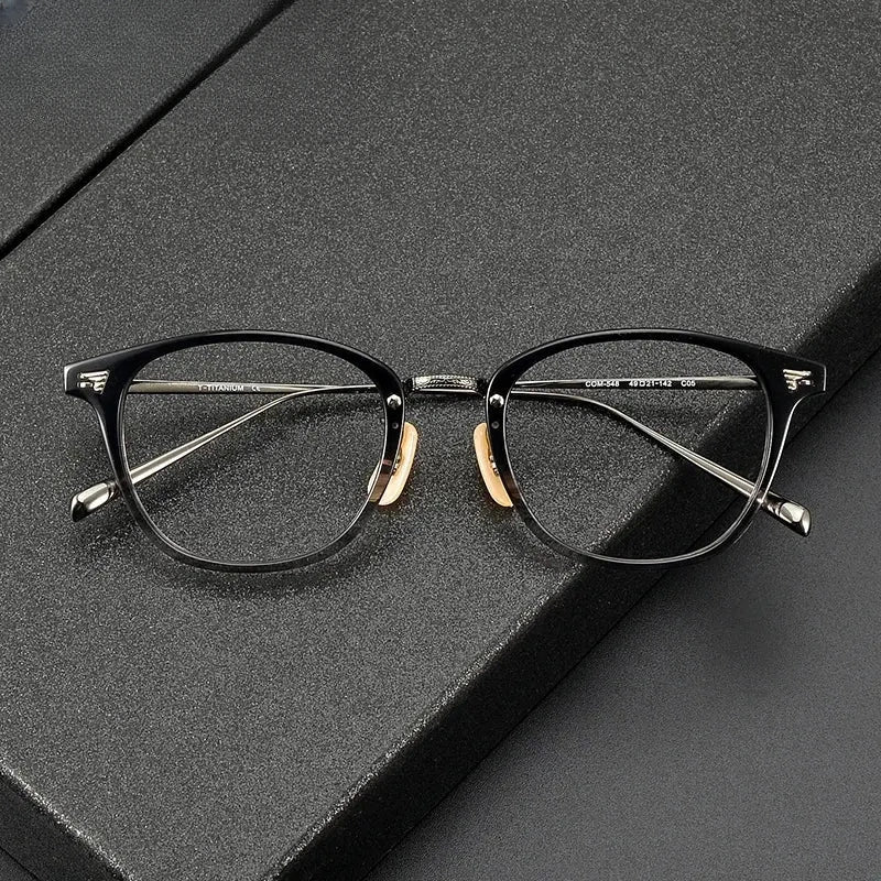 Women's Oval Full Rim Titanium Prescription Glasses 84548 — view 1 | Rx Spectacle