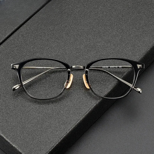 Women's Oval Full Rim Titanium Prescription Glasses 84548 — view 1 | Rx Spectacle