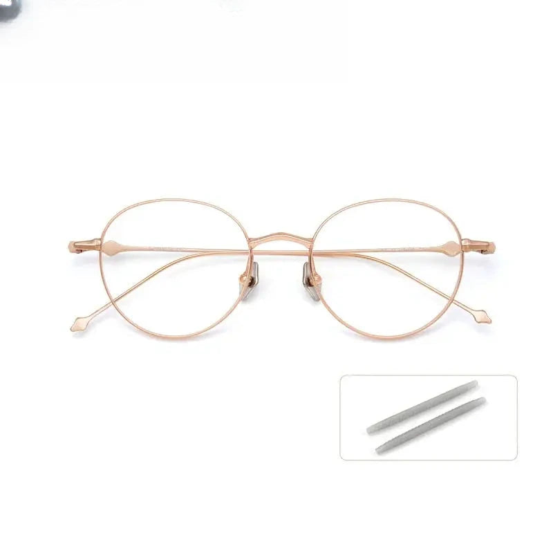 Women's Round Full Rim Titanium Prescription Glasses 369138 — view 4 | Rx Spectacle