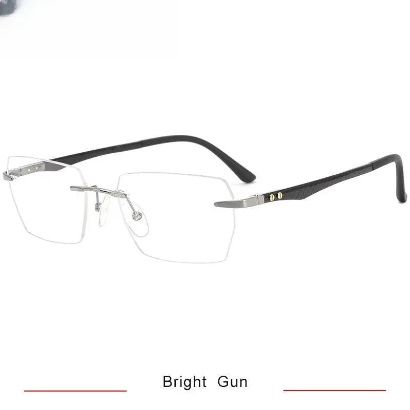 Men's Square Rimless Titanium Prescription Glasses Kr16027 — view 5 | Rx Spectacle