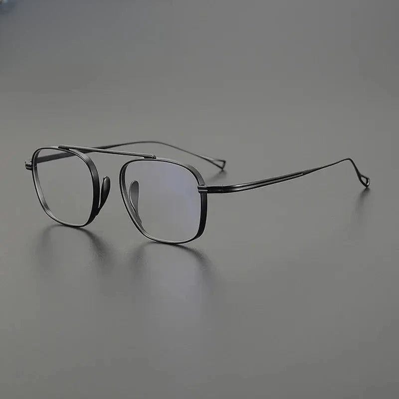 Unisex Square Full Rim Titanium Prescription Glasses Gxyj1474 — view 1 | Rx Spectacle