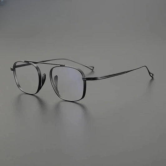 Unisex Square Full Rim Titanium Prescription Glasses Gxyj1474 — view 1 | Rx Spectacle