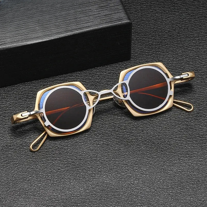 Unisex Square Full Rim Titanium Clip-On Prescription Glasses 1510 — view 1 | Rx Spectacle