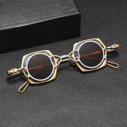 Unisex Square Full Rim Titanium Clip-On Prescription Glasses 1510 — view 1 | Rx Spectacle