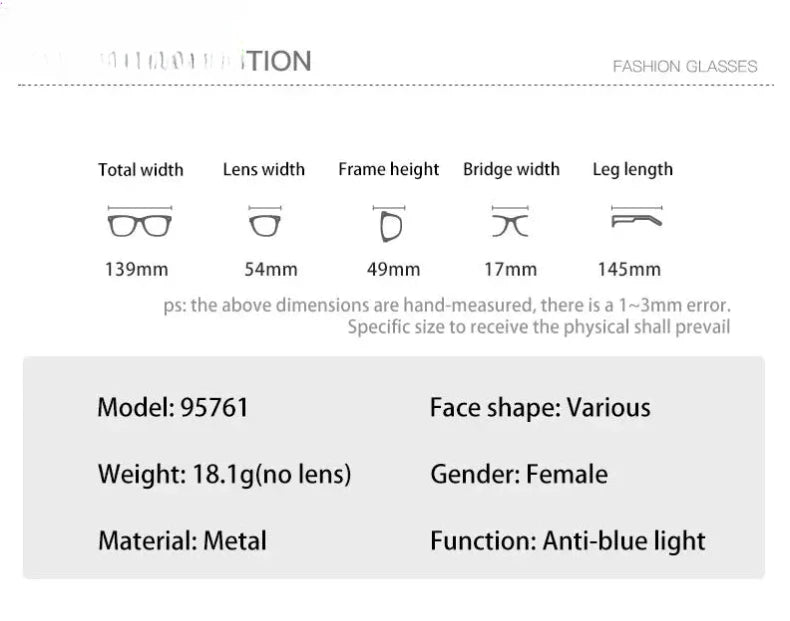 Women's Cat Eye Full Rim Alloy Reading Glasses 637140 — view 2 | Rx Spectacle