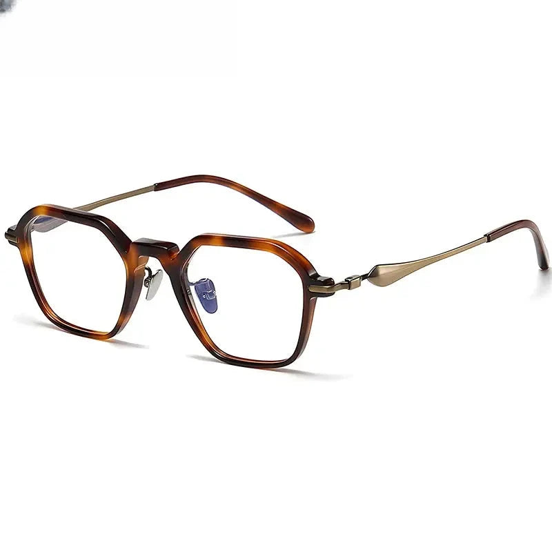 Unisex Polygon Full Rim Titanium Prescription Glasses 46065 — view 1 | Rx Spectacle