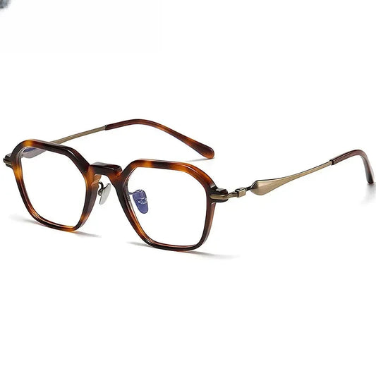 Unisex Polygon Full Rim Titanium Prescription Glasses 46065 — view 1 | Rx Spectacle
