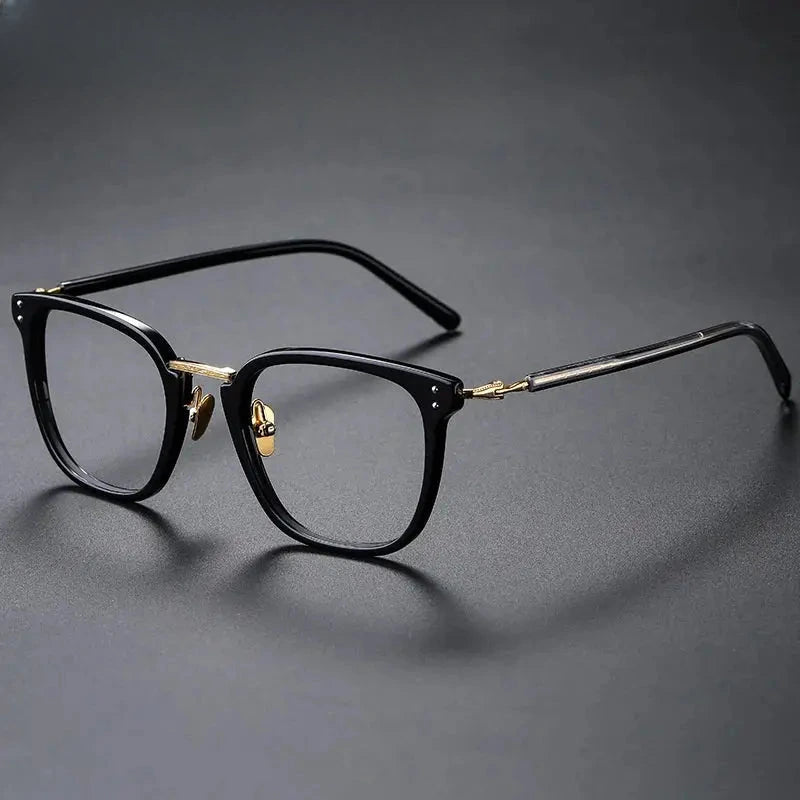 Unisex Square Full Rim Titanium Prescription Glasses 82044 — view 3 | Rx Spectacle