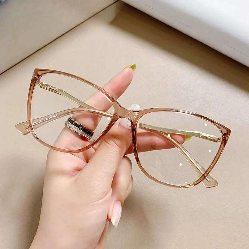 Women's Cat Eye Full Rim Titanium Prescription Glasses 7843 — view 6 | Rx Spectacle