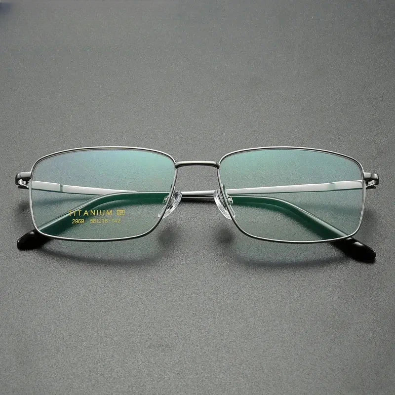 Men's Polygon Full Rim Titanium Prescription Glasses 962969 — view 5 | Rx Spectacle