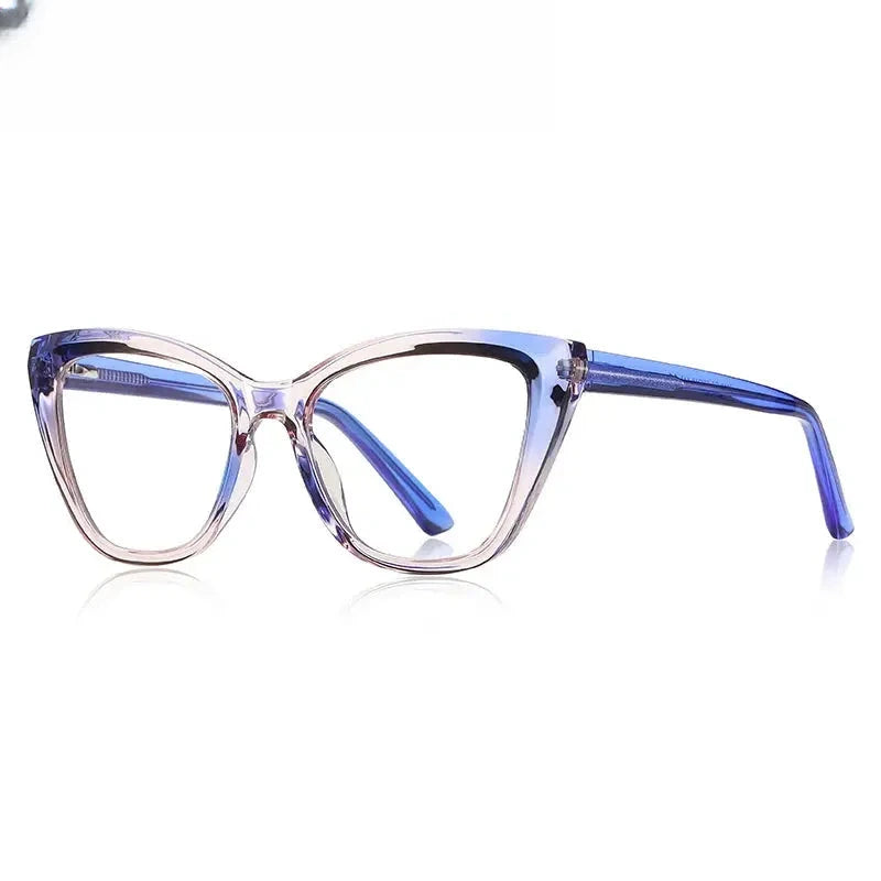 Women's Butterfly Full Rim Titanium Prescription Glasses 612148 — view 3 | Rx Spectacle