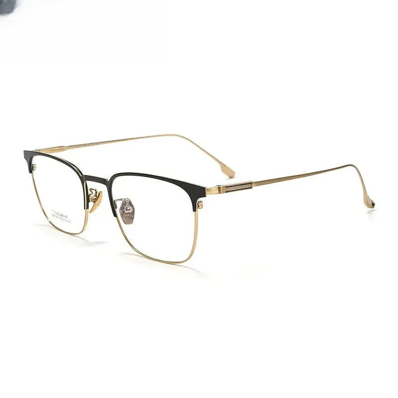 Men's Square Full Rim Titanium Prescription Glasses 81023 — view 4 | Rx Spectacle