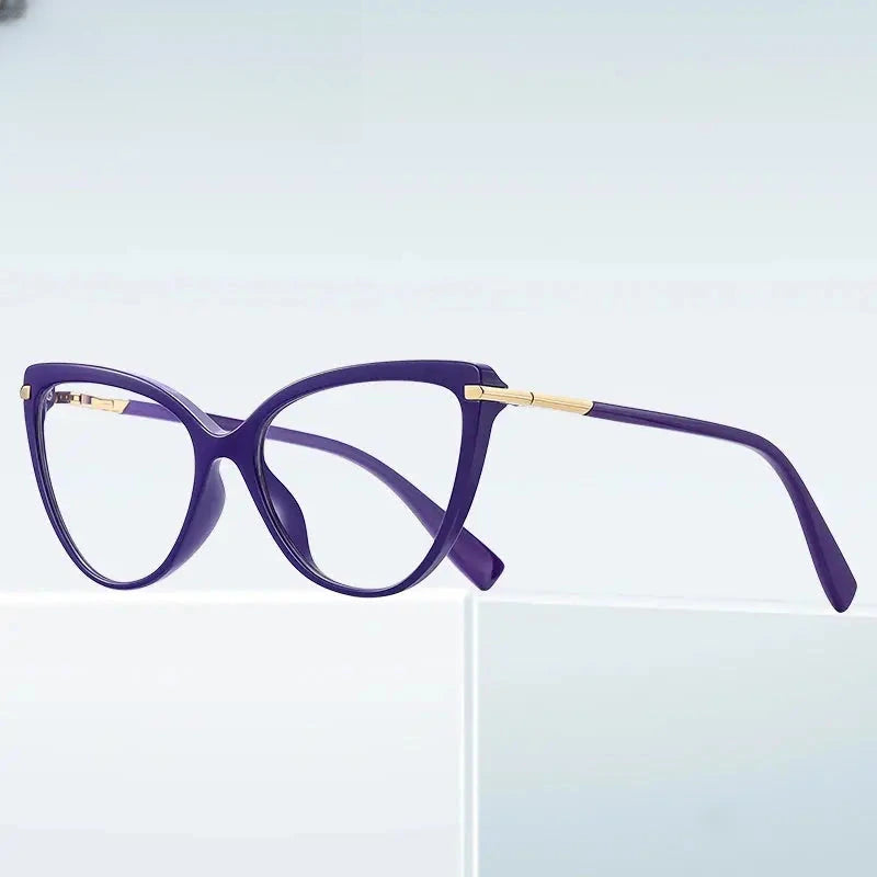 Women's Square Full Rim Titanium Prescription Glasses 22098 — view 1 | Rx Spectacle