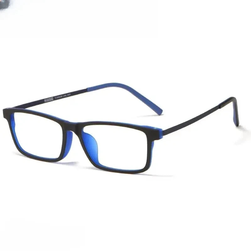 Unisex Square Full Rim Titanium Prescription Glasses 618836 — view 1 | Rx Spectacle