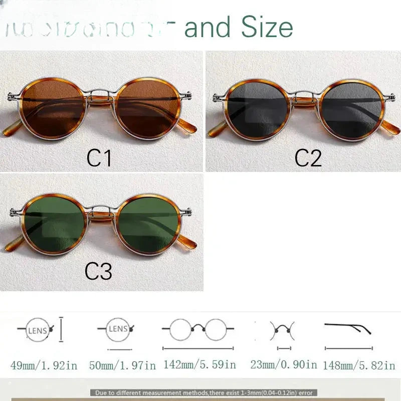 Unisex Round Full Rim Titanium Prescription Glasses 14139 — view 2 | Rx Spectacle