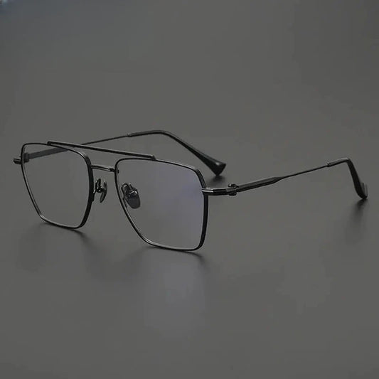 Unisex Square Full Rim Titanium Prescription Glasses G4009 — view 1 | Rx Spectacle