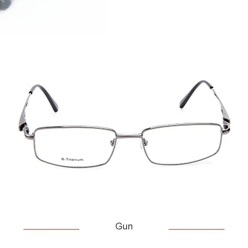 Unisex Square Full Rim Titanium Prescription Glasses Kr4755 — view 2 | Rx Spectacle