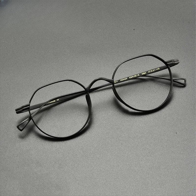 Unisex Oval Full Rim Titanium Prescription Glasses Gxyj832 — view 7 | Rx Spectacle