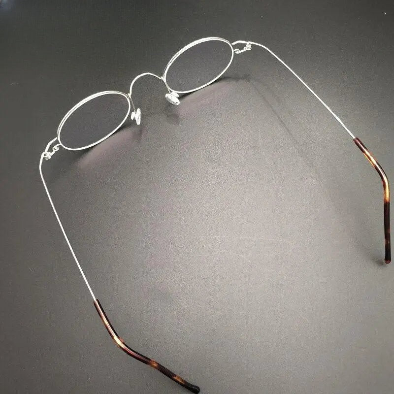 Unisex Rectangular Full Rim Stainless Steel Prescription Glasses Y040 — view 8 | Rx Spectacle