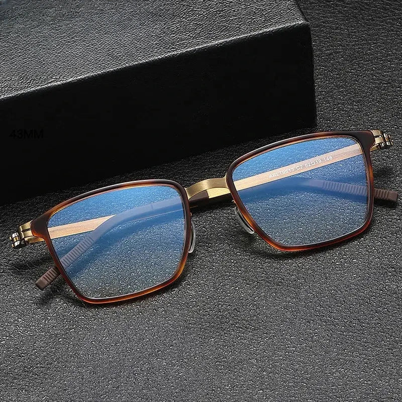 Unisex Square Full Rim Alloy Prescription Glasses Gxyj--1182 — view 2 | Rx Spectacle