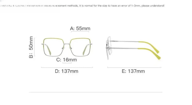 Unisex Square Full Rim Stainless Steel Reading Glasses 3089 — view 14 | Rx Spectacle