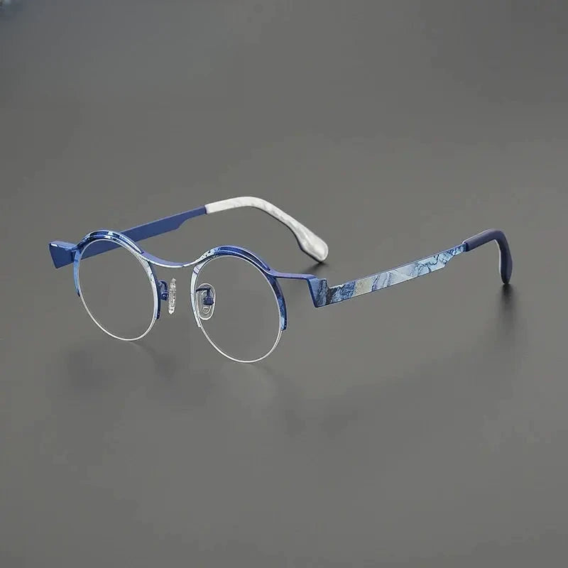 Women's Browline Semi-Rimless Titanium Prescription Glasses G85837 — view 7 | Rx Spectacle