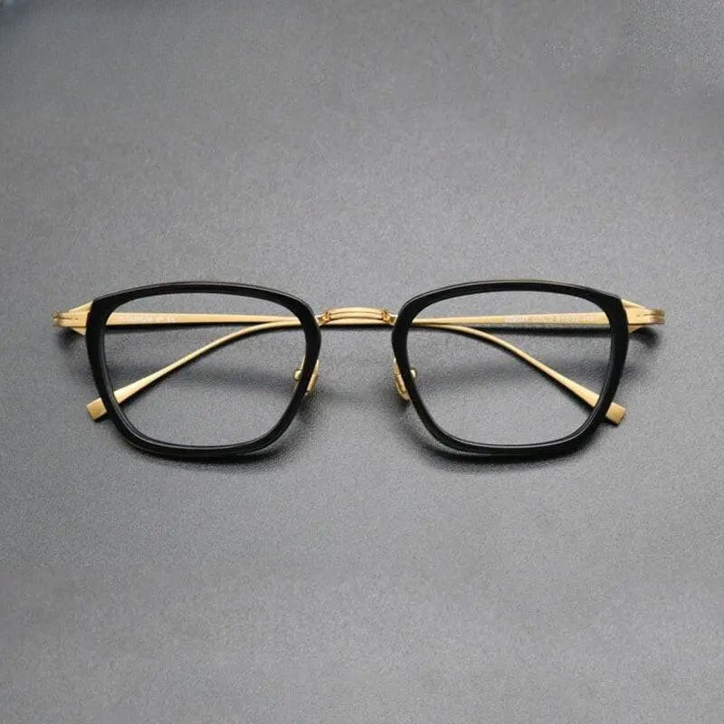 Unisex Square Full Rim Titanium Prescription Glasses Gxyj548 — view 5 | Rx Spectacle