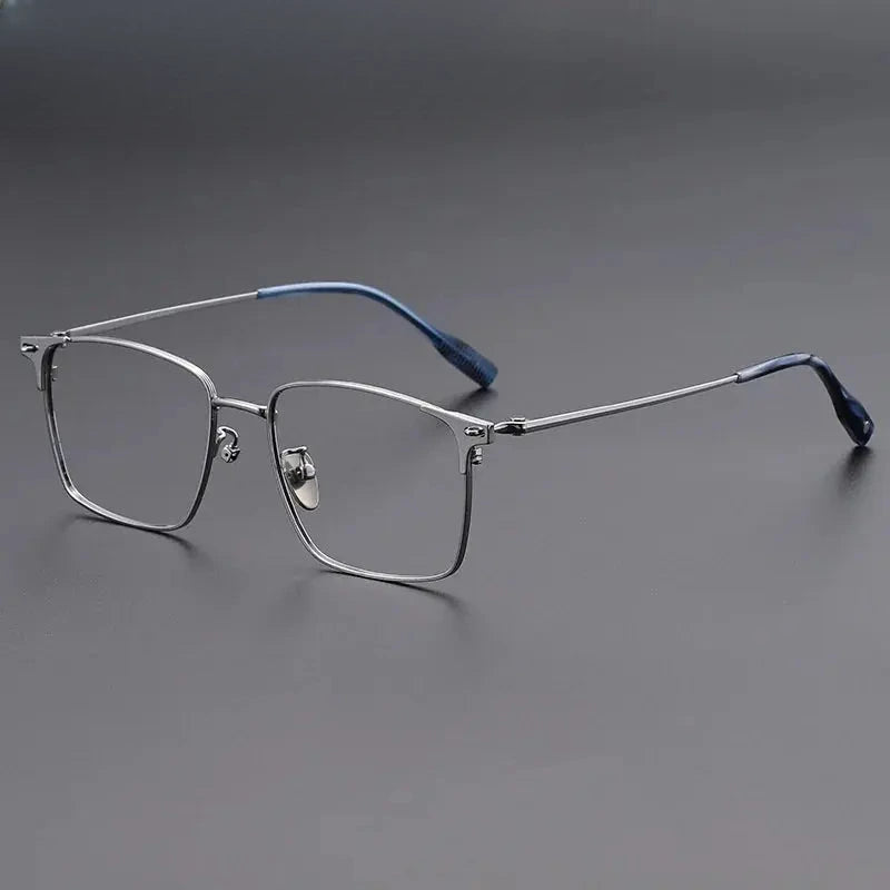 Men's Browline Full Rim Titanium Prescription Glasses 62539 — view 6 | Rx Spectacle