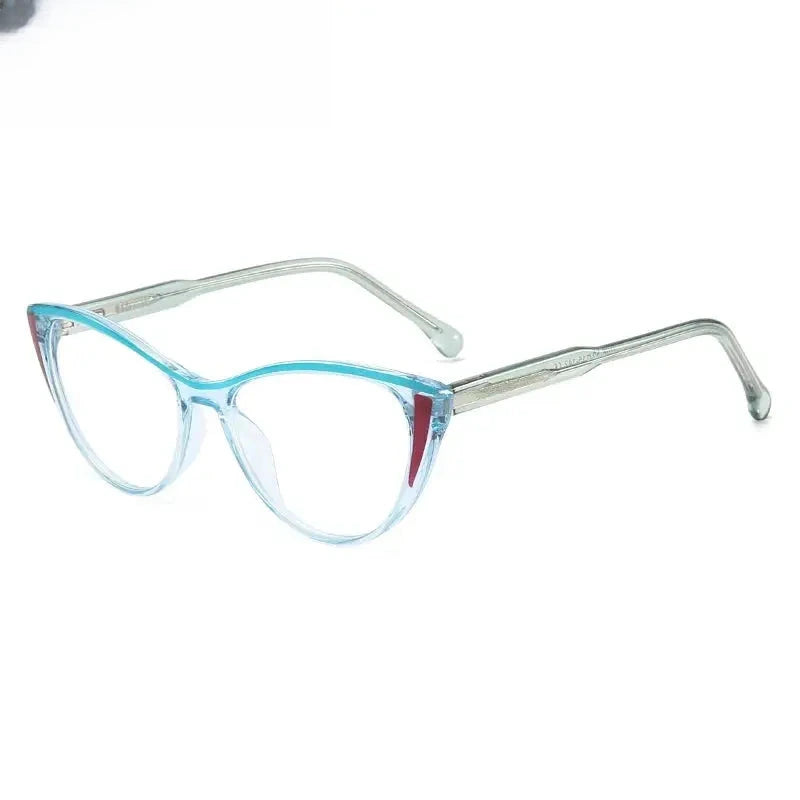 Women's Cat Eye Full Rim Titanium Prescription Glasses 68725 — view 7 | Rx Spectacle