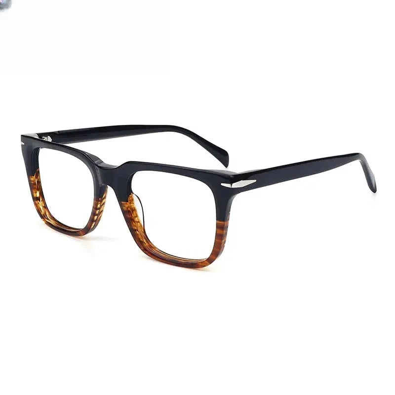 Unisex Square Full Rim Acetate Prescription Glasses Gxyj1542 — view 3 | Rx Spectacle