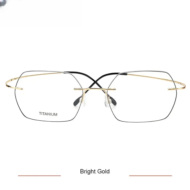 Unisex Rimless Titanium Prescription Glasses 36018 — view 5 | Rx Spectacle