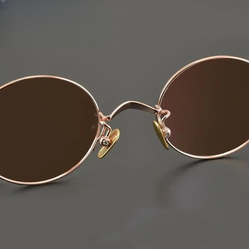 Men's Round Full Rim Titanium Prescription Glasses — view 12 | Rx Spectacle