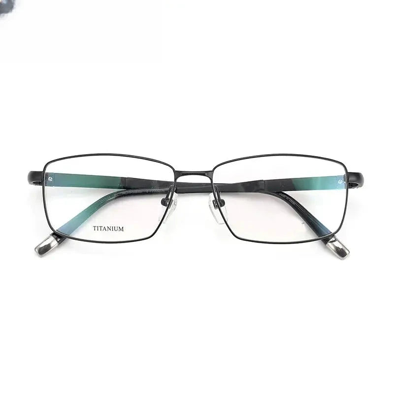 Men's Square Full Rim Titanium Prescription Glasses 827008 — view 4 | Rx Spectacle