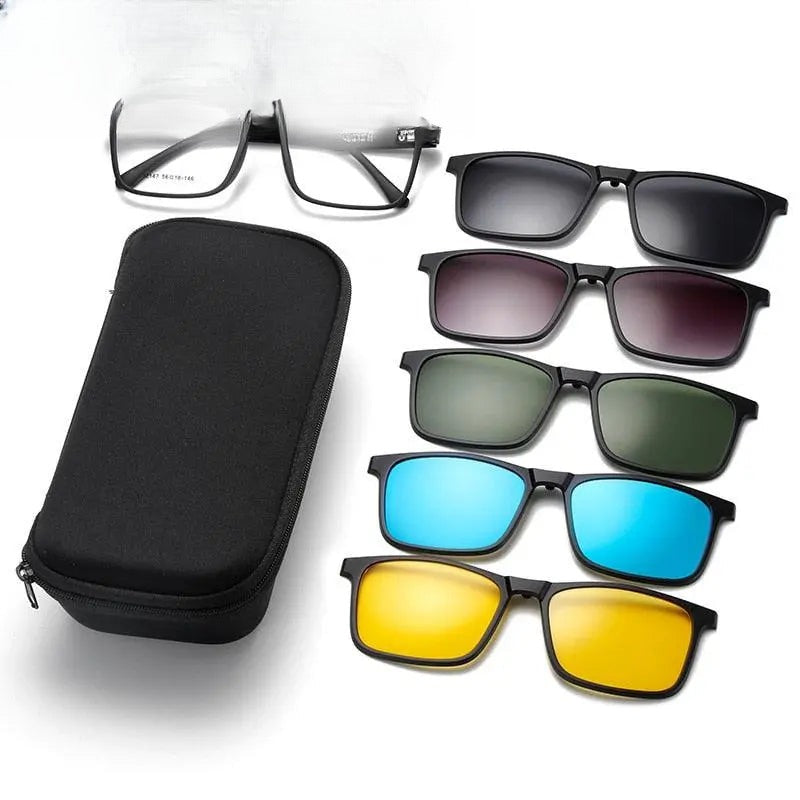 Unisex Full Rim Resin Clip-On Prescription Glasses 12147 — view 1 | Rx Spectacle