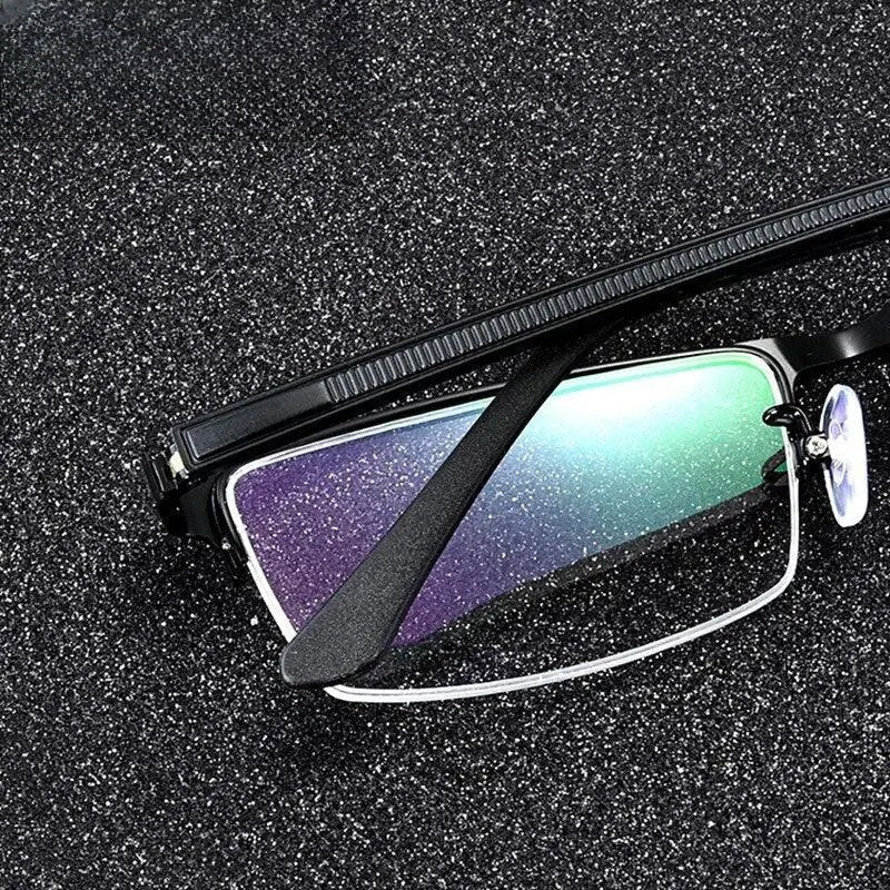 Men's Square Semi-Rimless TR90 Prescription Glasses 927 — view 10 | Rx Spectacle