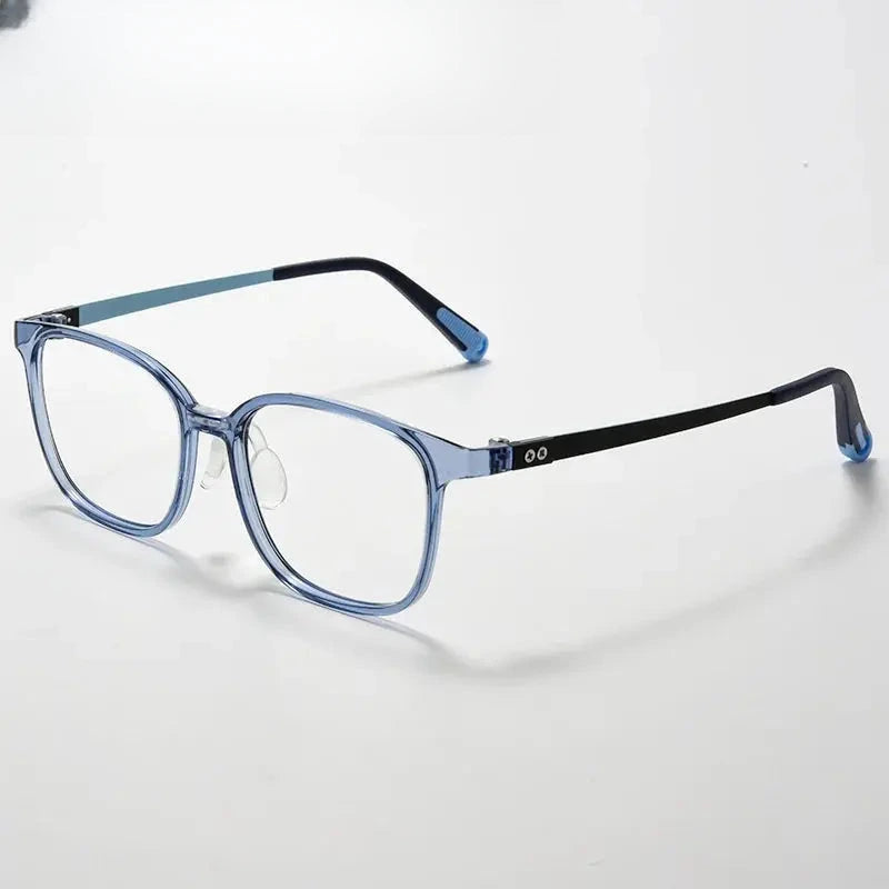 Unisex Square Full Rim Titanium Prescription Glasses 696010 — view 9 | Rx Spectacle