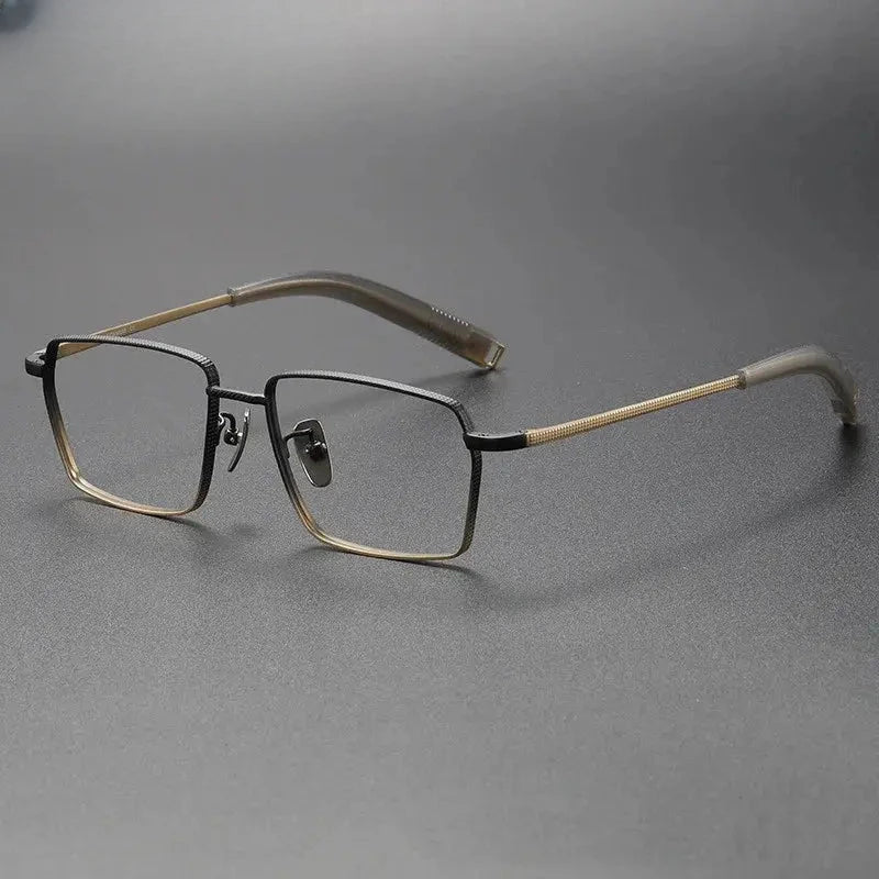 Men's Polygon Full Rim Titanium Prescription Glasses 707519 — view 4 | Rx Spectacle
