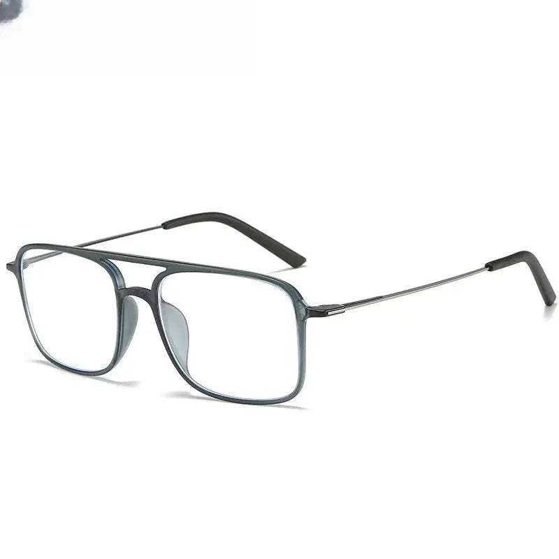 Women's Square Full Rim Titanium Double Bridge Prescription Glasses 3121 — view 4 | Rx Spectacle