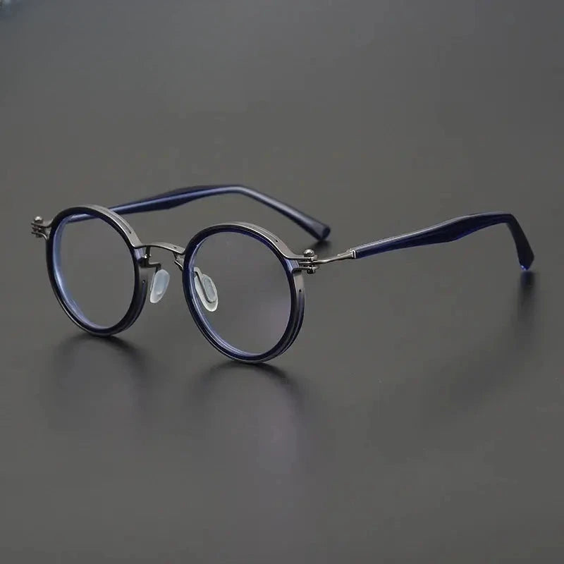Unisex Round Full Rim Acetate Prescription Glasses Gxyj1196 — view 11 | Rx Spectacle