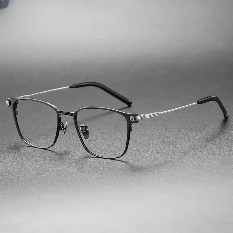 Unisex Square Full Rim Titanium Prescription Glasses 39027 — view 1 | Rx Spectacle