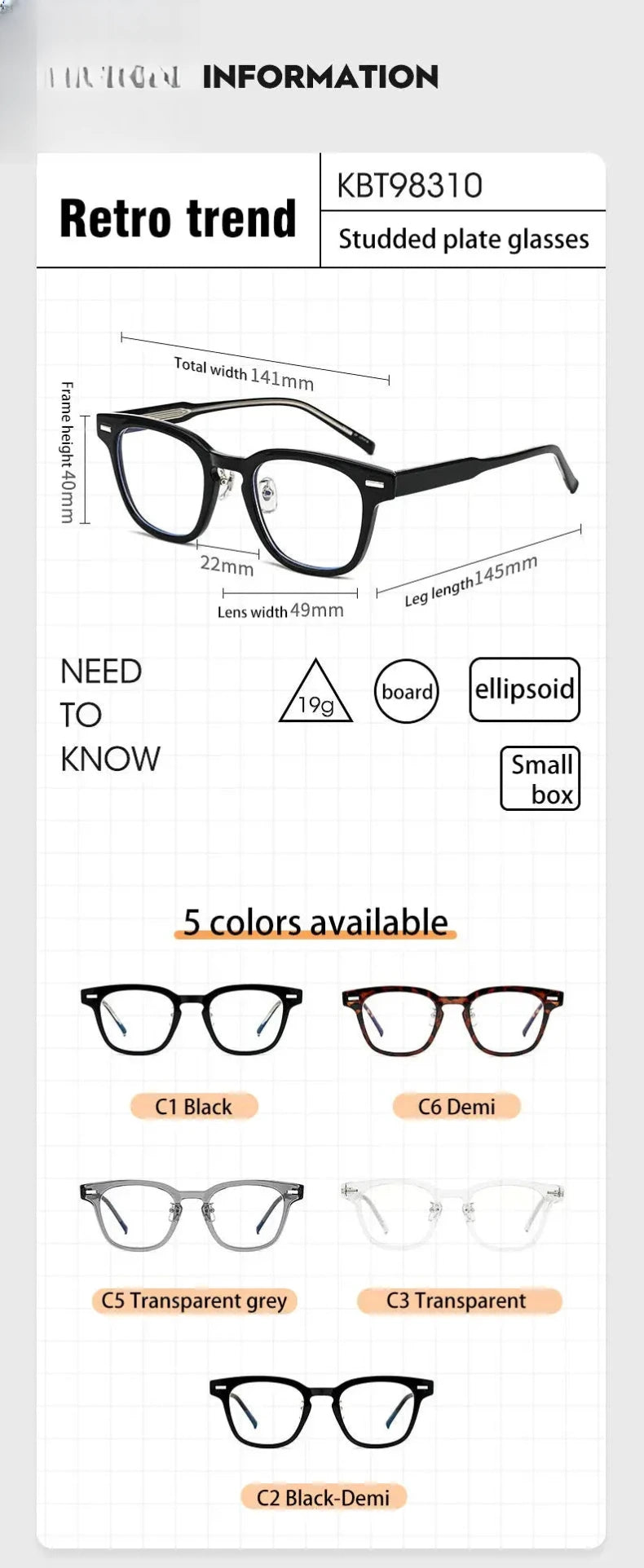 Unisex Square Full Rim Acetate Reading Glasses 98310 — view 2 | Rx Spectacle