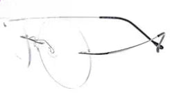 Unisex Oval Rimless Titanium Prescription Glasses 96134 — view 8 | Rx Spectacle