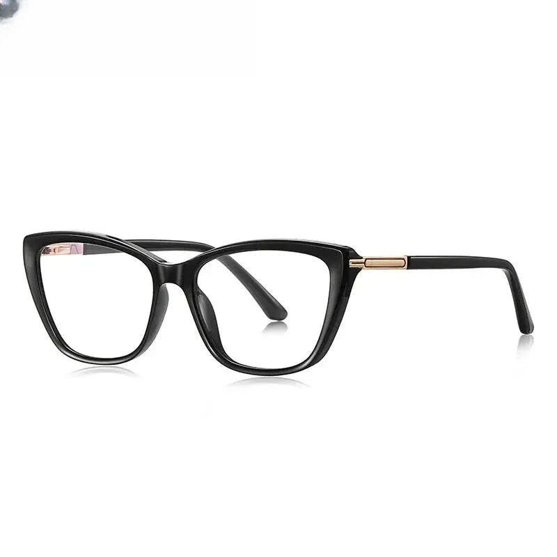 Women's Cat Eye Full Rim Titanium Prescription Glasses 22334 — view 5 | Rx Spectacle
