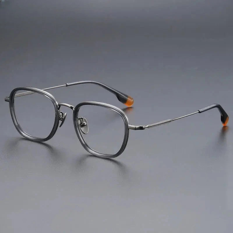 Unisex Oval Full Rim Titanium Prescription Glasses 787809 — view 5 | Rx Spectacle